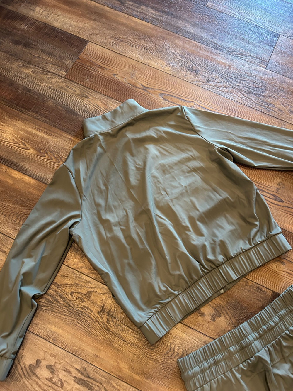 Women's Olive Green Track Jacket & Jogger Set - Picture 12 of 12